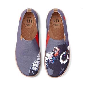 UIN Men's Walking Travel Shoes Casual Comfort Loafers ( Music Fan) New No Box